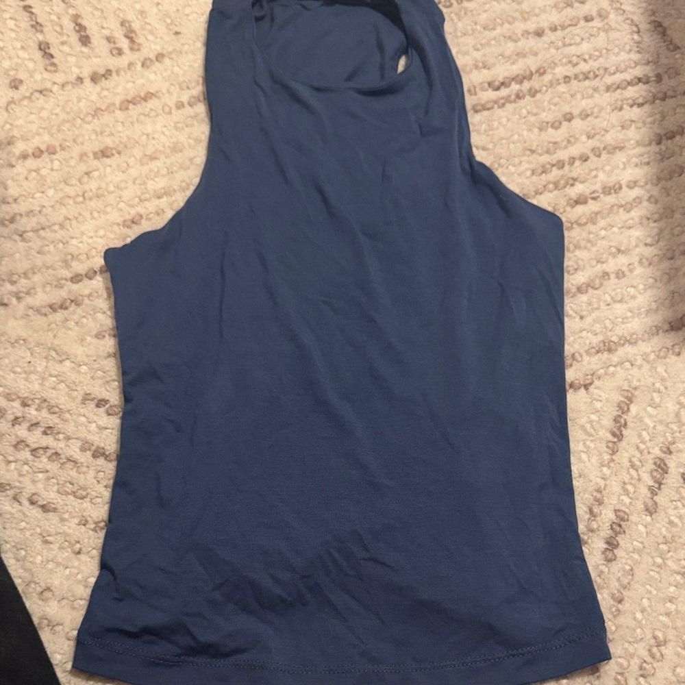 Blue Sleeveless Top spandex